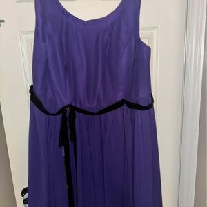 Purple dress with black belt size 18-20